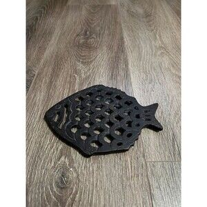 Vintage Cast Iron Fish Trivet Mid Century Taiwan WG Inc